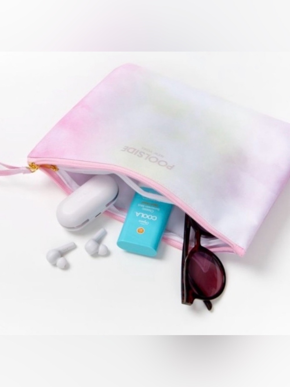 Poolside New York Tie-Dye Pink Cosmetic Pouch